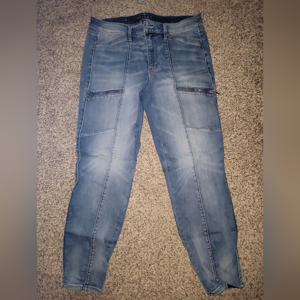 EUC White House Black Market WHBM skinny ankle jeans Size 12